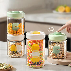 Nuovo tipo di stampa trasparente ermetico in plastica per la conservazione della cucina può contenitore per alimenti con chicco di caffè - Product Image 1