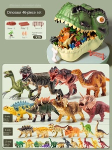 Juguete de Dinosaurio para Niños, Tiranosaurio Rex y Triceratops de Goma Suave, Set de Modelos de Animales del Mundo Animal - Product Image 6
