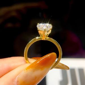 थोक लैब लार्वा बनाम 1 2ct मोइससानाइट सगाई, डायमंड हार्ट कट रिंग 925 स्टर्लिंग चांदी 18k सोने की महिला शादी के अच्छे गहने - Product Image 2