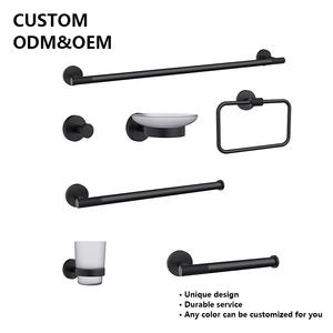 Juego de Accesorios de Baño de Metal Pulido con Espejo, Toallero Cuadrado de Lujo, Accesorio para Baño, Hotel y Hogar - Product Image 3