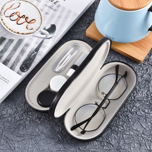 Double étui de rangement portable pour lunettes Boîte de rangement pratique pour lentilles de lunettes - Product Image 1
