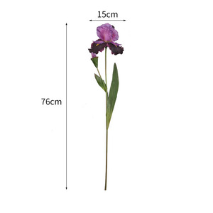 Iris Artificial de Seda Plástica Teñida con Tinta ZHOUDI, Mezcla de Seda, para Decoración del Hogar y Bodas - Product Image 6