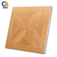 Revêtement de sol rustique 600x600mm, 9mm d'épaisseur, résistant à l'usure, antibactérien, antidérapant, faible absorption d'eau, effet bois moderne pour villa
