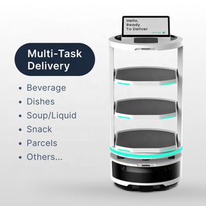 <span class=keywords><strong>Robot</strong></span> de <span class=keywords><strong>service</strong></span> commercial Temi GO AI pour restaurants, écran tactile 13,3 pouces, recharge automatique, personnalisable pour la livraison dans les restaurants/hôtels/centres commerciaux - Product Image 3