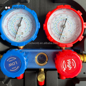 Hvac एसी प्रशीतन R410A R22 R134a R404A <span class=keywords><strong>3</strong></span> रास्ता कई गुना गेज के साथ सेट 1.5m r134a चार्ज नली - Product Image 2