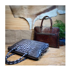 패션 스타일 최고 등급 이국적인 정품 악어 가죽 서류 가방 - Product Image 4