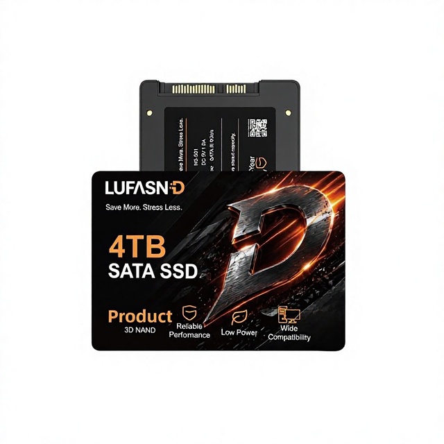Internal 4TB SATA III 6Gb/s 2.5 Inch SSD 520MB/s Read Speed 3D NAND Flash Compatible Desktop