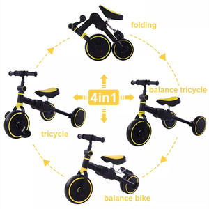 Vélo d'équilibre 3 en 1 pour enfants de 2 à 6 ans, tricycle pliable à pédales, vélo à pédales pour enfants - Product Image 2