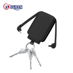 Porte-clés personnalisé avec batterie externe et câble, batterie externe 2000mah 4000mah, mini batterie externe de poche, porte-clés, chargeur de téléphone portable portable - Product Image 1