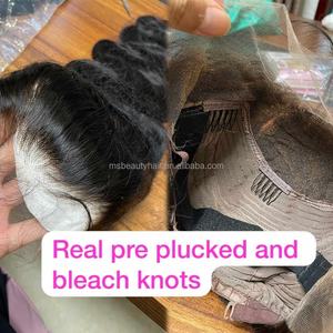 HD FULL Frontal Lace Wig Body Wave Bleach Knots 13x4 Full Lace Front Wig Pre Plucked Lace Front Human <b>Hair</b> Wigs for Black Women - Product Image 5