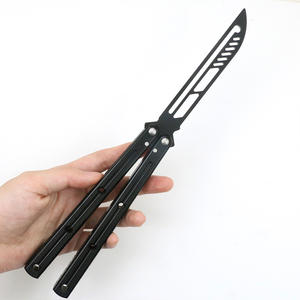 Новое поступление, портативные качели, игрушки для релаксации, авиационная алюминиевая ручка, нож-бабочка, тренировочный нож для кемпинга на открытом воздухе, DIY OEM - Product Image 4