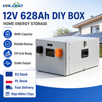 Boîtier de batterie DIY VOLOND 12V 4S 628Ah LiFePO4 7KWh en acier avec BMS JK 300A + équilibreur 2A, garantie 10 ans, certifié CE, flexible pour solaire/camping-car
