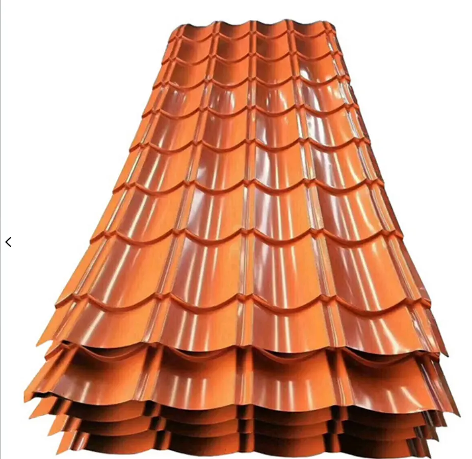 Paneles de techo con revestimiento de zinc para construcción de China, placas de techo de metal corrugado, hojas de techo recubiertas de color, en venta