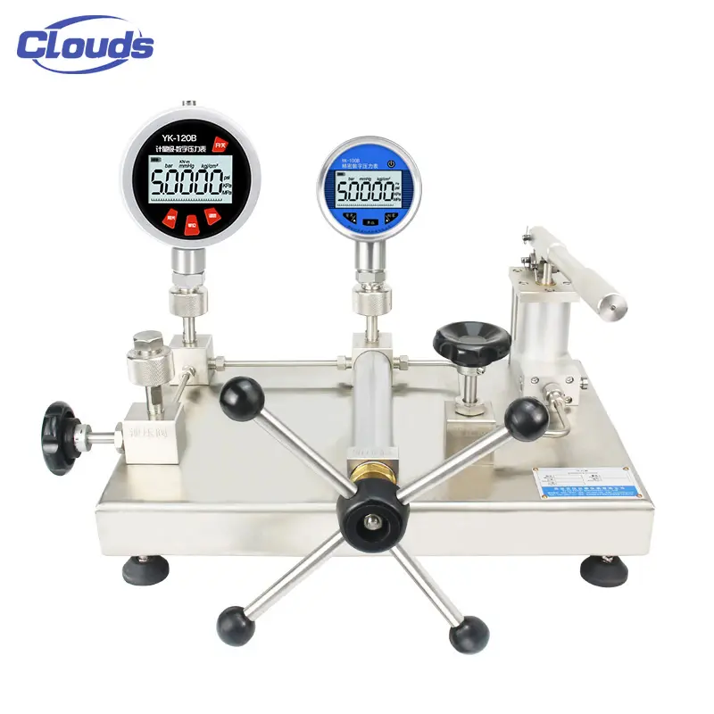 Bombas de calibración de presión de gas neumáticas de escritorio de operación manual de nubes