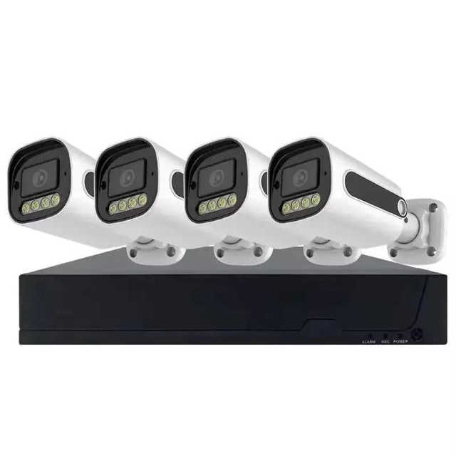 8MP 4K HD CCTV Camera 4CH POE Kit with Dual Light Full Color Night Vision NVR Security System 5MP IP Network Camera