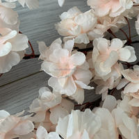 Ranting Bunga Sakura Sutra Berkualitas Tinggi B1431, Bunga Sakura Putih Pink Buatan, Dekorasi Pernikahan, Ranting Panjang