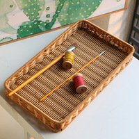 Plateau de rangement en rotin PP tressé à la main, panier à fruits, boîte à bonbons faite à la main, organisation de rangement domestique, directement de l'usine chinoise