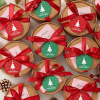 Biglietto di Natale Personalizzato 2026 con Logo, Etichetta Natalizia Europea di Alta Gamma, Mini Biglietto Regalo Natalizio in Stile Cartoon