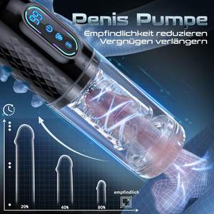 Masturbarsi per gli uomini giocattolo del sesso per gli uomini con 9 modalità funzione telescopica e funzione di massaggio rotante 3D masturbatore elettrico - Product Image 4