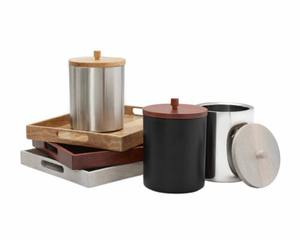 Juego de Accesorios de Baño de Lujo de Madera de Bambú y Resina para el Hogar y Hoteles, Juego de Baño con Acabado de Madera - Product Image 6