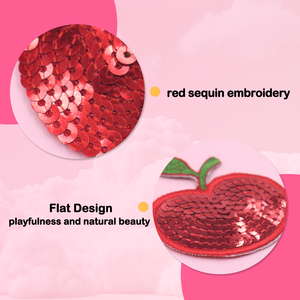 Hot Sexy Diamond Nipple Cover para mujeres Reutilizable Decorativo Silicona Empanadas Cherry Breast Empanadas Strawberry Boob Cover - Product Image 2