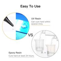 Kit de démarrage en résine UV pour débutant, résine époxy, cristal transparent, dur et Ultraviolet pour bricolage, pendentifs d'art, 100g