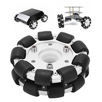 100mm Doppel-Aluminium-Omnidirektionales Rad mit 30KG Tragkraft für Plattform-Robotik-Kit 14054