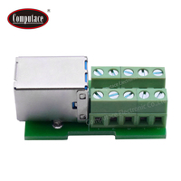 Set Soket Modular USB 3.0 Tipe B Female ke Terminal Block dengan Kontak Berlapis Emas dan Wadah PVC untuk Aplikasi Daya