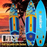 Planche de paddle gonflable SUP 335x89x15cm pour enfants, planche polyvalente renforcée en EVA PVC, pompe, sac de transport, pour océan, lac, eau