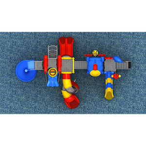 Toboggans de <span class=keywords><strong>piscine</strong></span> en acier et plastique durables Fonction d'escalade Conception rotative pour les jeux d'eau en plein air à domicile pour enfants - Product Image 3