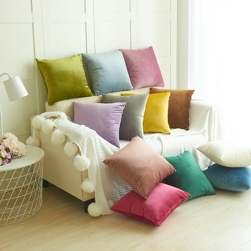 Aoyatex China Direct Manufacture Nordic Solid Color Living Room Decoration Cushion Cover