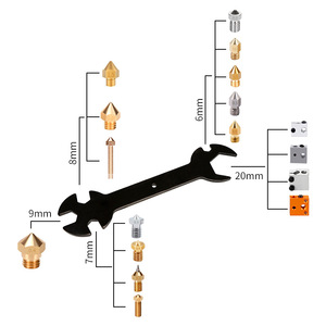 Llave KINGROON 5 en 1 para ajuste de boquillas de impresora 3D, herramienta metálica con múltiples tamaños 6, 7, 8, 9 mm y fijación de bloque de calentamiento - Product Image 1