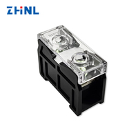 Bloc de bornes électriques à courant élevé 3P 3,5-8 mm² sur rail DIN, ignifuge avec couvercle anti-poussière, série IN30