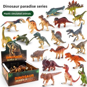 Jouet de simulation de dinosaures transfrontalier pour petits garçons, ensemble en plastique souple sur le thème des animaux (Triceratops, Tyrannosaurus <span class=keywords><strong>Rex</strong></span>), boîte colorée - Product Image 1