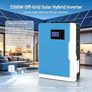 Convertisseur solaire hybride 3500W 24VDC vers 230VAC 50/60Hz MPPT à onde sinusoïdale pure pour usage domestique - Product Image 1
