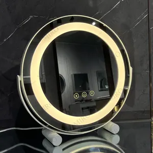 Best Selling Girls Gift Trending Luxury Led Bedroom Daily Cosmetic Small Make Up Vanity Small Beauty Mirror With Light