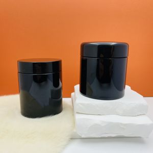 Bocaux en plastique PET noirs de 5 oz, à large ouverture, anti-lumière, avec couvercles à vis, impression sérigraphique pour emballage de savon liquide et de poudre libre - Product Image 2