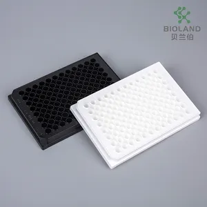 Bioland 96 Well White And Black Plate Cell Culture Plate RNase/DNase-free TC-treat Sterile Flat Bottom Filter Cap Incubator