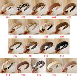 JIOMAY Pita Rambut Kain Warna Cokelat Gaya Retro Eropa Amerika untuk Wanita, Ikat Kepala Kepang Simpul, Diadema Tebal - Product Image 6