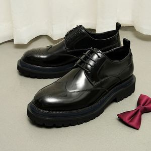 Botas de Hombre con Punta en Pico y Plataforma, Estilo Británico, de Cuero Genuino, Casuales de Negocios, Botines Modernos para Motocicleta - Product Image 4
