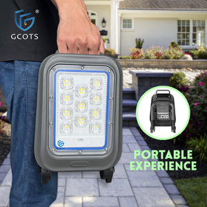GCOTS Multifunctional Portable Flood Light Rechargeable Portable Flood <b>Lamp</b> Waterproof Garden and Emergency Use - Product Image 1