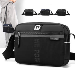 วีพาวเวอร์กระเป๋าสะพายไหล่ผู้ชาย กระเป๋าสะพายข้างไนลอน ขนาดเล็ก น้ำหนักเบา กระเป๋าสะพายข้างลำลองสำหรับทุกวัน สีดำ สีเทา สีน้ำเงินเข้ม สีทึบ - Product Image 4