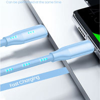 INNOPRO 60W Kabel Data Silikon Cair 3A USB-C Magnetik Pengisian Cepat Transfer Data Tahan Air untuk Kamera Komputer Perangkat IOS
