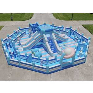 Casa inflable de PVC comercial <span class=keywords><strong>Funhouse</strong></span> Big Bounce House Castillo de dibujos animados Ninja Park con soplador que incluye kits de reparación - Product Image 4
