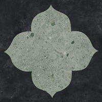 FG4364 Carreaux de sol en mosaïque de terrazzo à motifs en copeaux de marbre véritable, style moderne, 400*400mm, pour intérieurs de galeries d'art et architecture