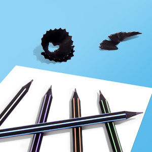 YALONG fournitures de bureau et scolaires <span class=keywords><strong>crayon</strong></span> hexagonal de sortie d'usine en gros pour enfants <span class=keywords><strong>crayon</strong></span> <span class=keywords><strong>multicolore</strong></span> en bois noir - Product Image 3
