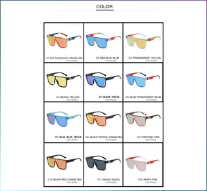 एक टुकड़ा रंगीन खेल बड़े फ्रेम एमटीबी साइकल चलाना Polarized धूप का चश्मा के लिए 2024 रनिंग खेल चश्मा पुरुषों