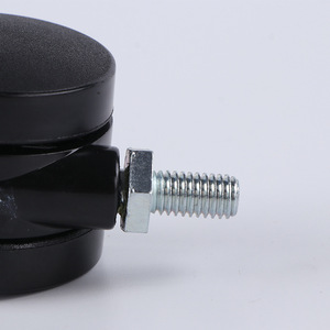 Rueda Giratoria de Nylon de 60 mm con Eje Roscado, Silenciosa, para Silla de Oficina y Muebles - Product Image 1
