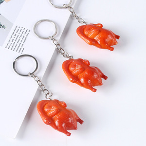 Pendentif alimentaire simulé, porte-clés canard rôti, ornement canard rôti, porte-clés cadeau farfelu - Product Image 1