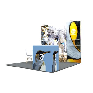 Cabina de exposición de Feria Comercial modular de aluminio reutilizable personalizada que incluye estantes de exhibición, escritorio de recepción con opciones de tamaño personalizado - Product Image 5